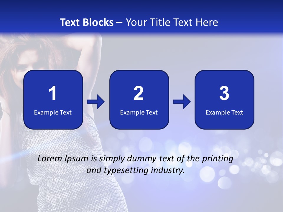 Copyspace Model Blue PowerPoint Template