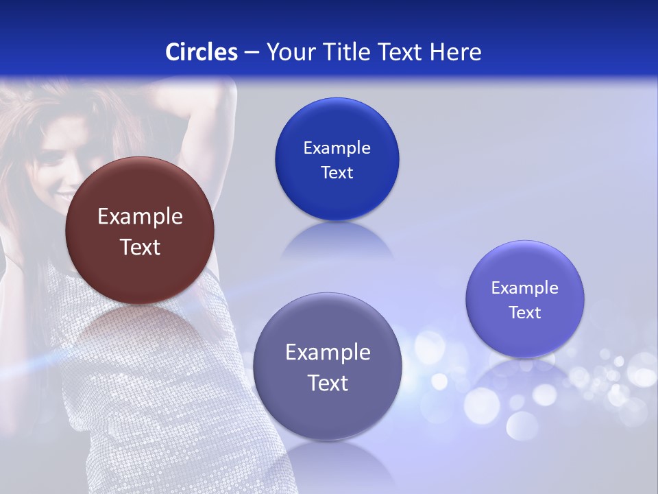 Copyspace Model Blue PowerPoint Template