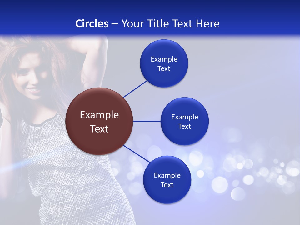 Copyspace Model Blue PowerPoint Template
