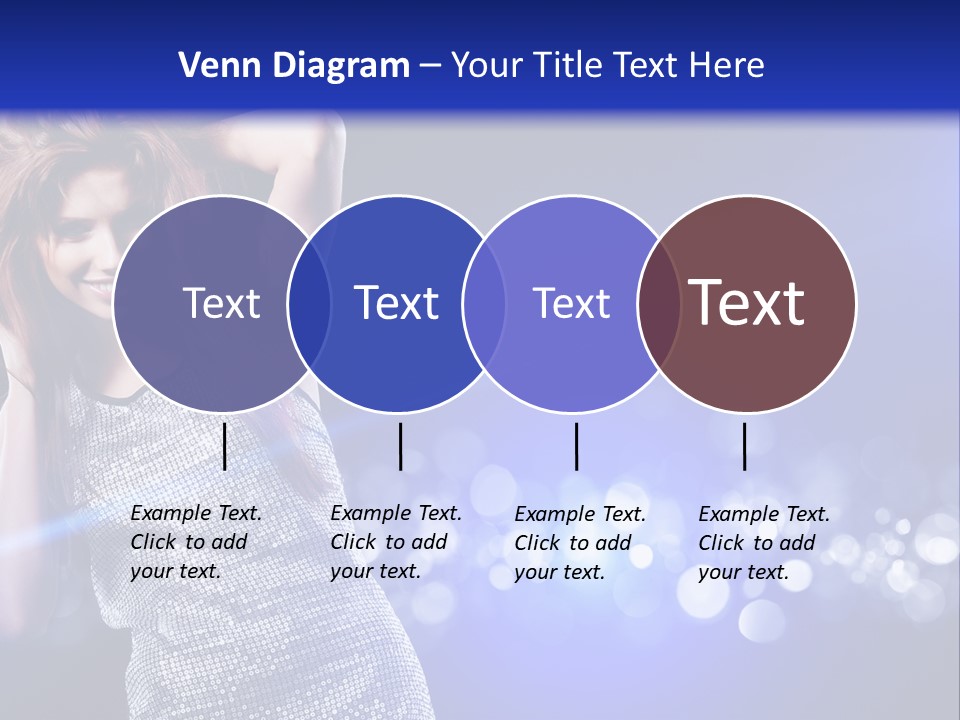 Copyspace Model Blue PowerPoint Template