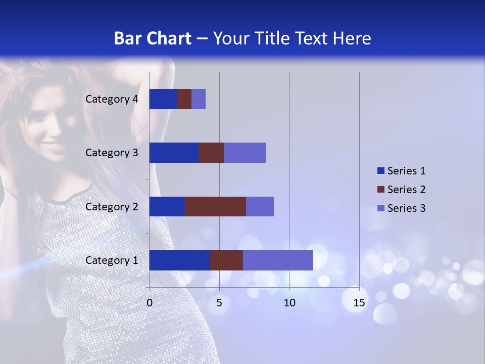 Copyspace Model Blue PowerPoint Template