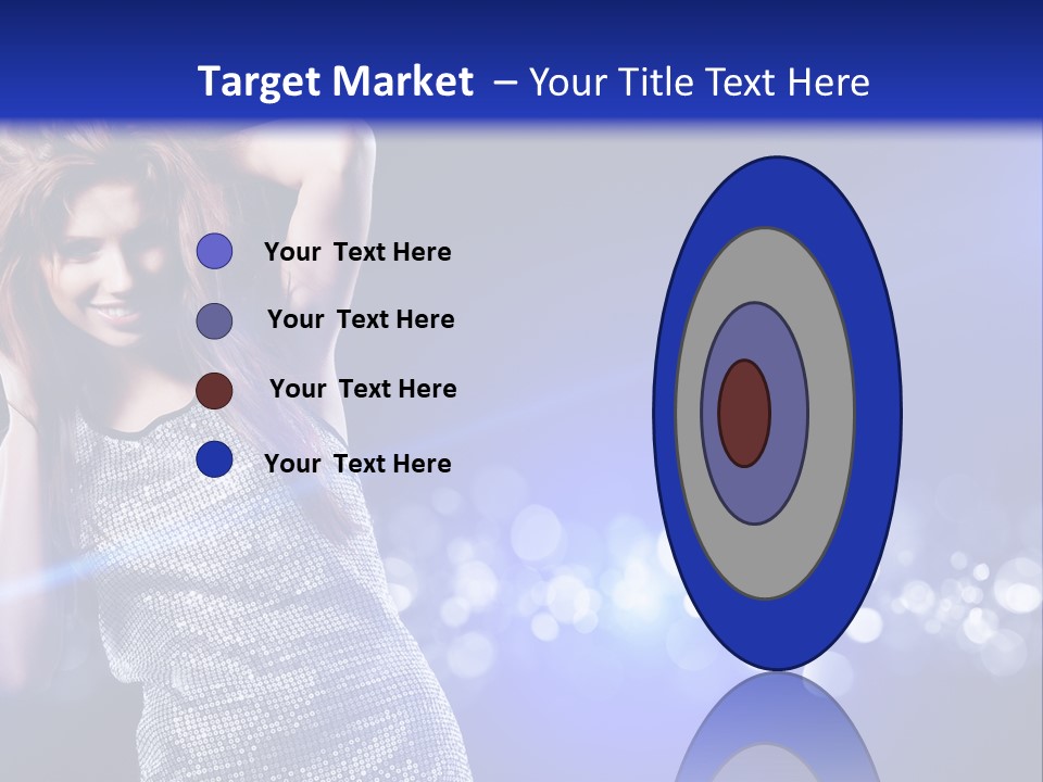 Copyspace Model Blue PowerPoint Template