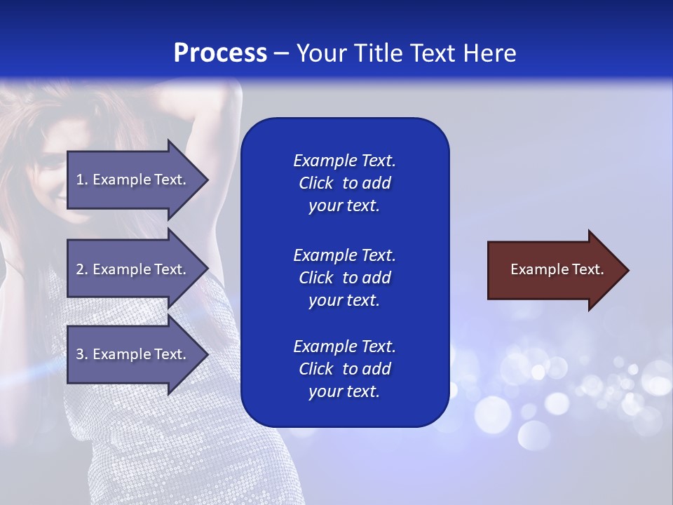 Copyspace Model Blue PowerPoint Template