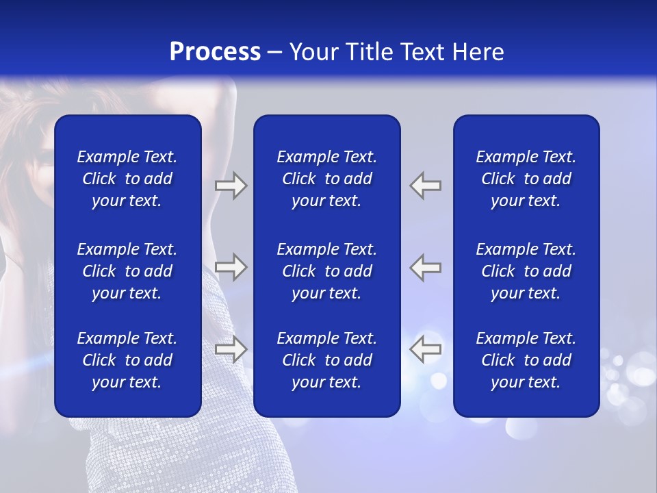 Copyspace Model Blue PowerPoint Template