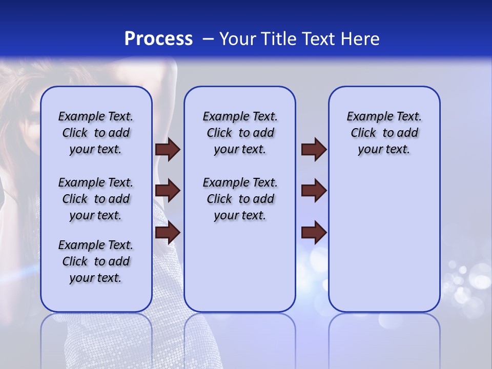Copyspace Model Blue PowerPoint Template