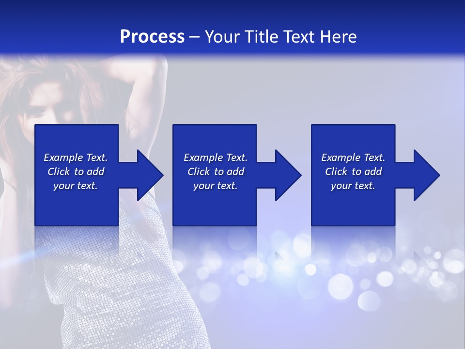 Copyspace Model Blue PowerPoint Template