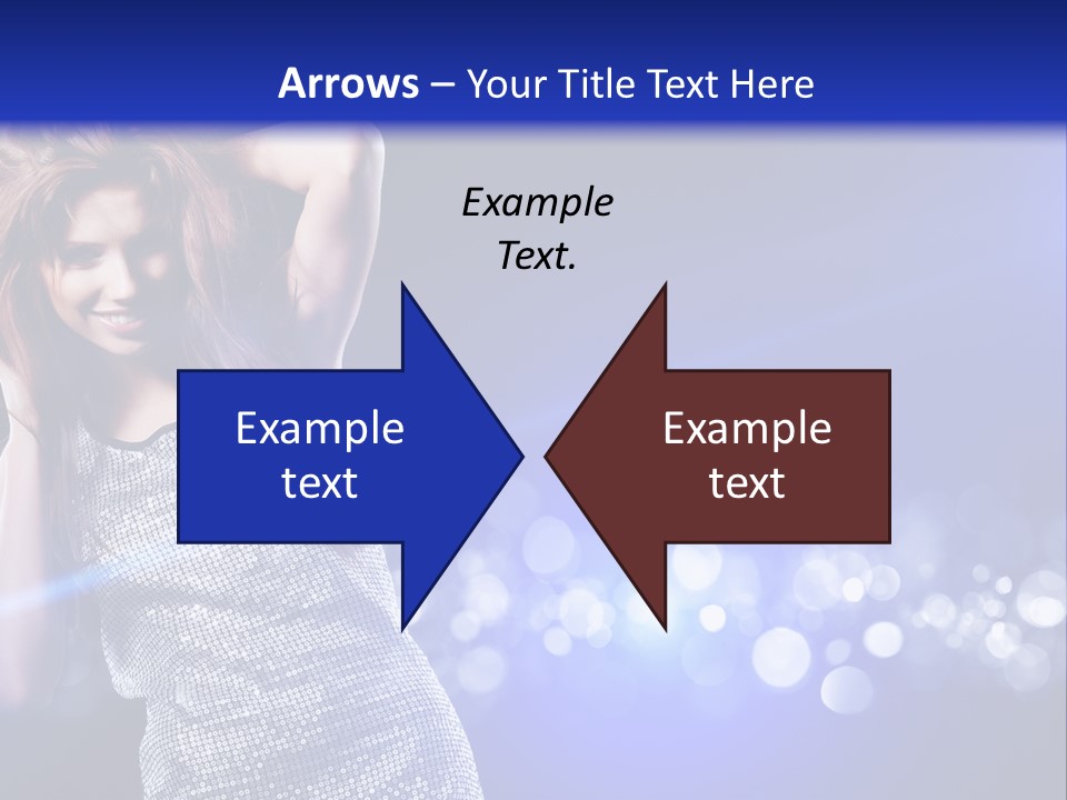 Copyspace Model Blue PowerPoint Template