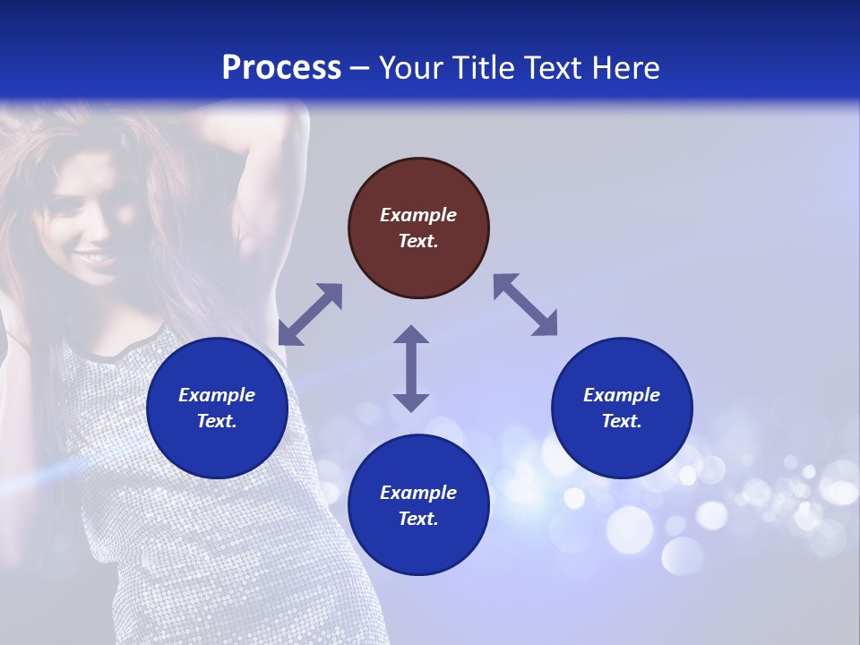 Copyspace Model Blue PowerPoint Template