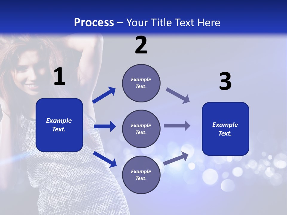 Copyspace Model Blue PowerPoint Template
