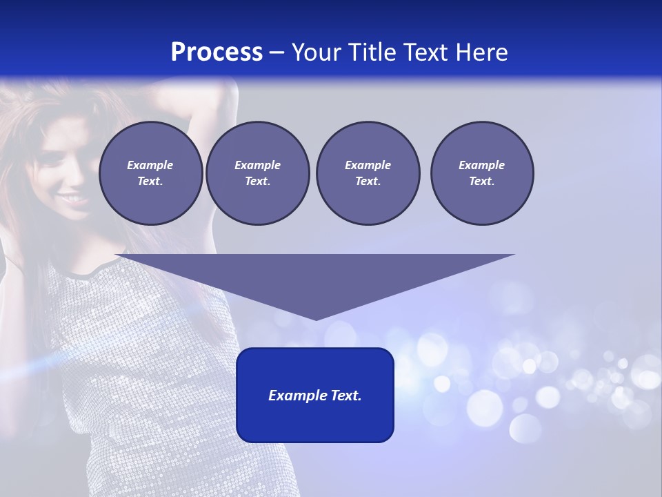 Copyspace Model Blue PowerPoint Template