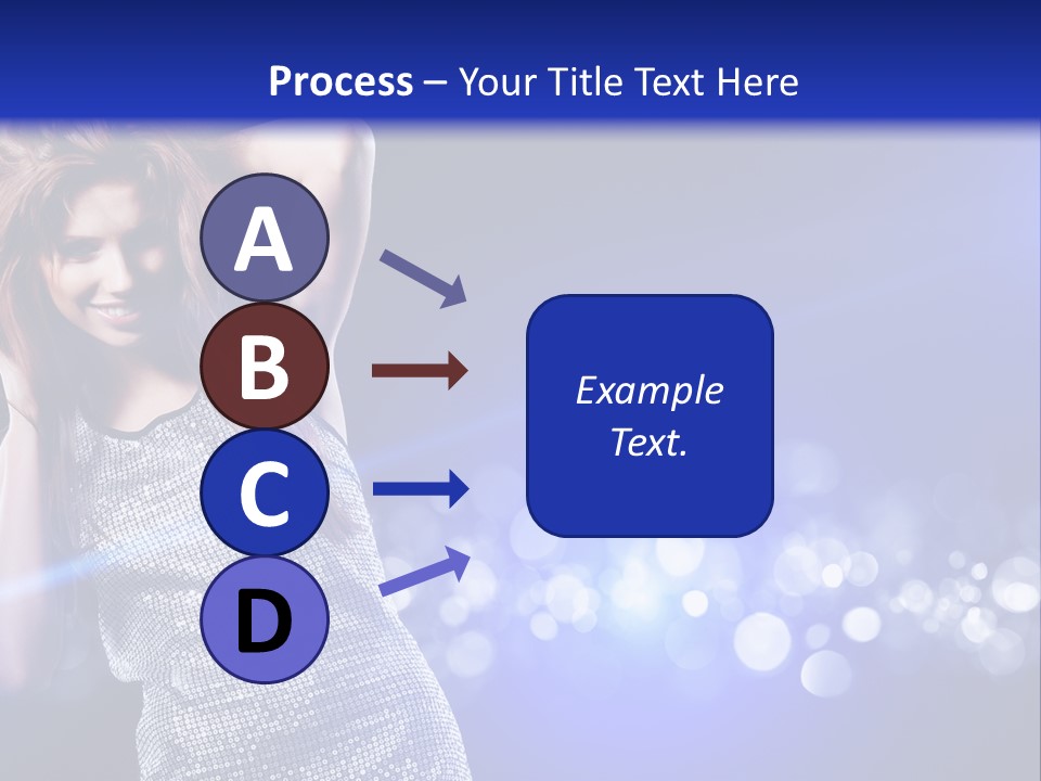 Copyspace Model Blue PowerPoint Template