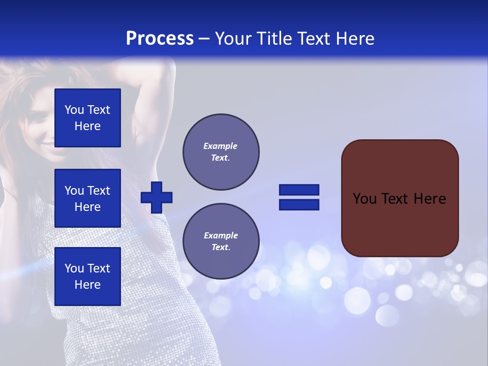 Copyspace Model Blue PowerPoint Template