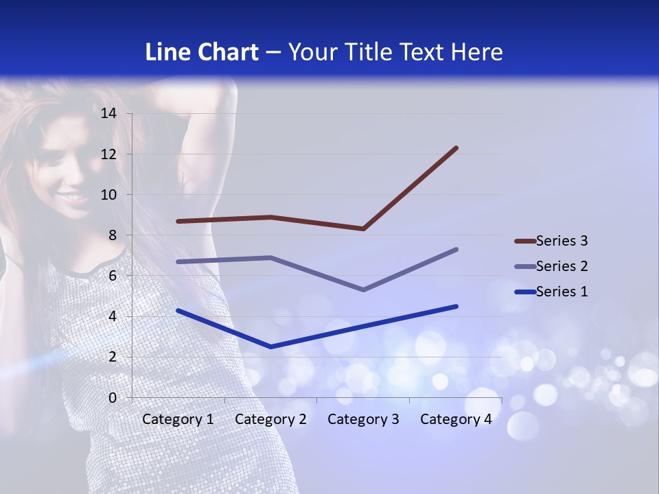 Copyspace Model Blue PowerPoint Template