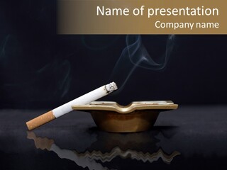 Cigarette Smoking Issues Unhygienic PowerPoint Template