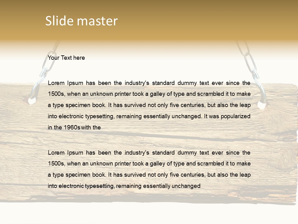 Wood Sign PowerPoint Template