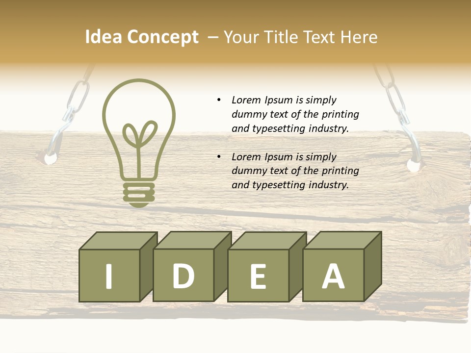 Wood Sign PowerPoint Template