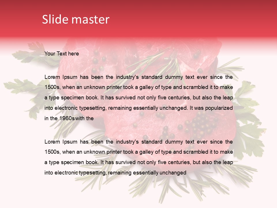 Red Closeup Tender PowerPoint Template