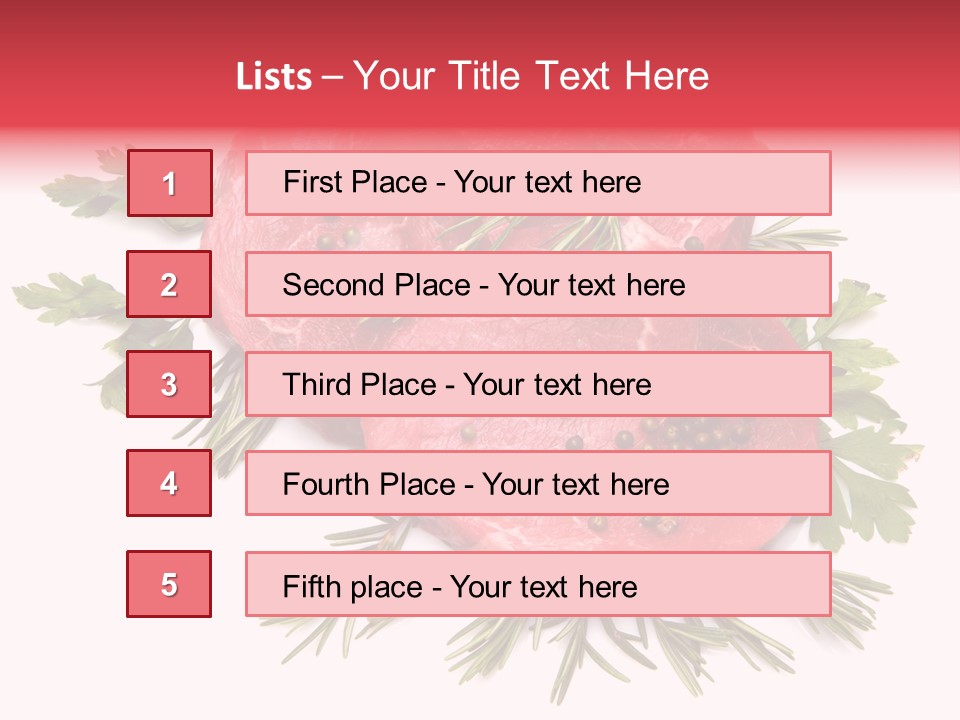 Red Closeup Tender PowerPoint Template