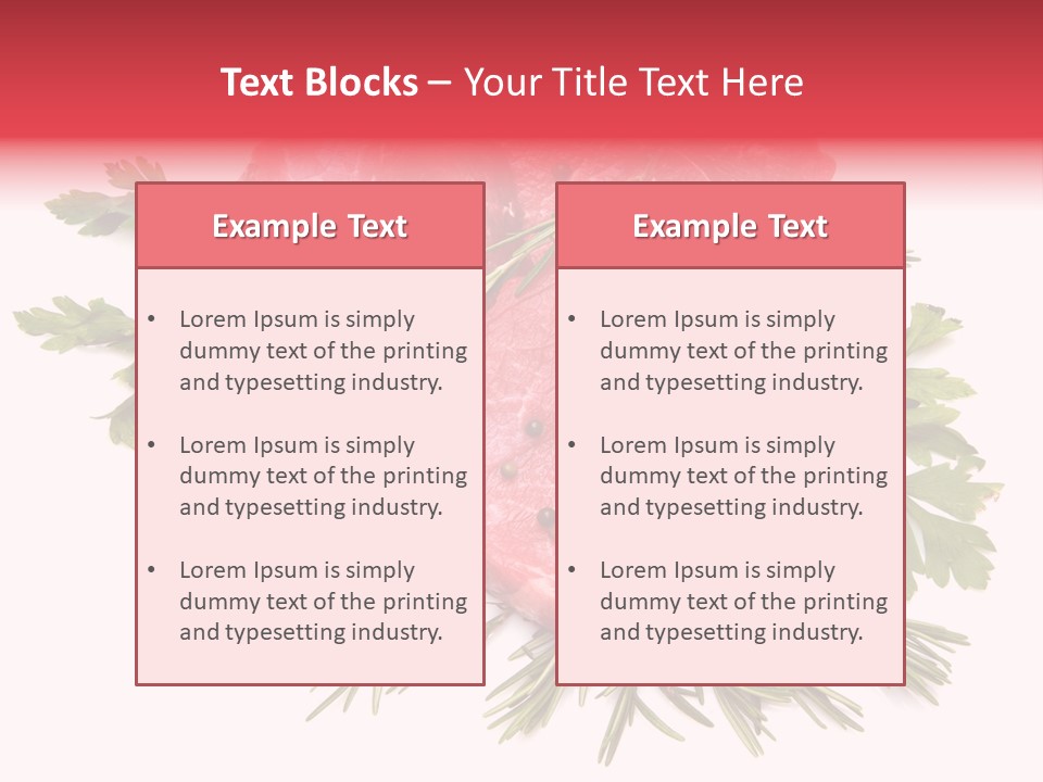 Red Closeup Tender PowerPoint Template