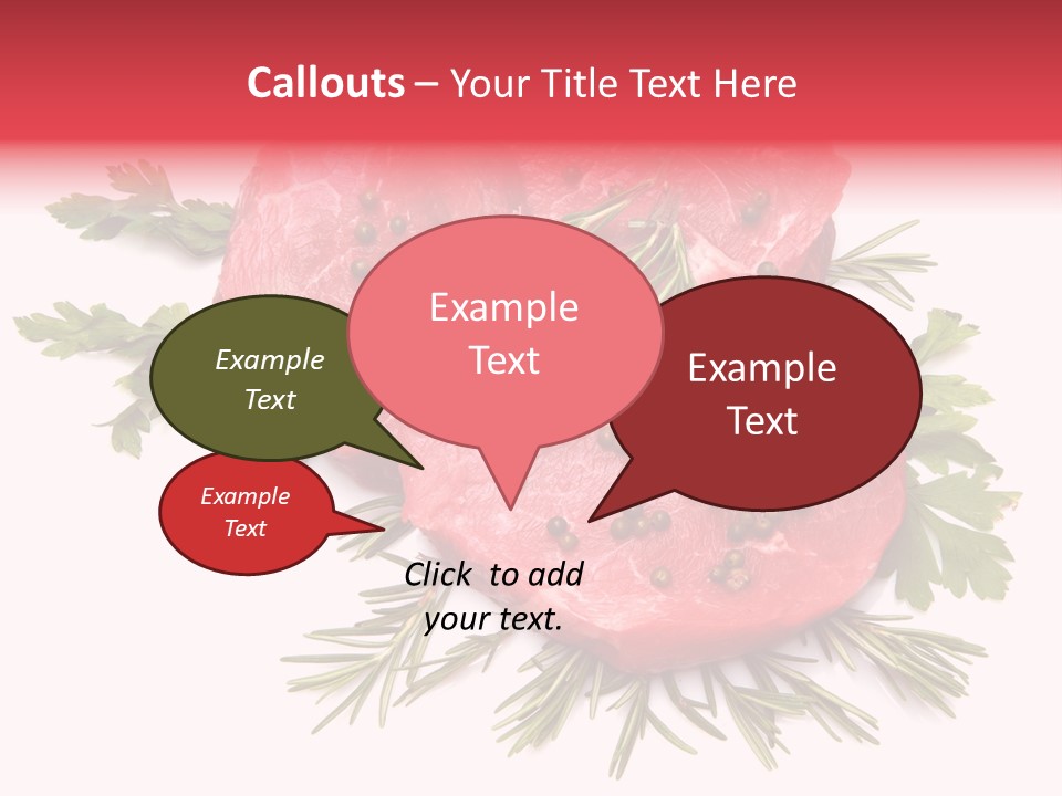 Red Closeup Tender PowerPoint Template