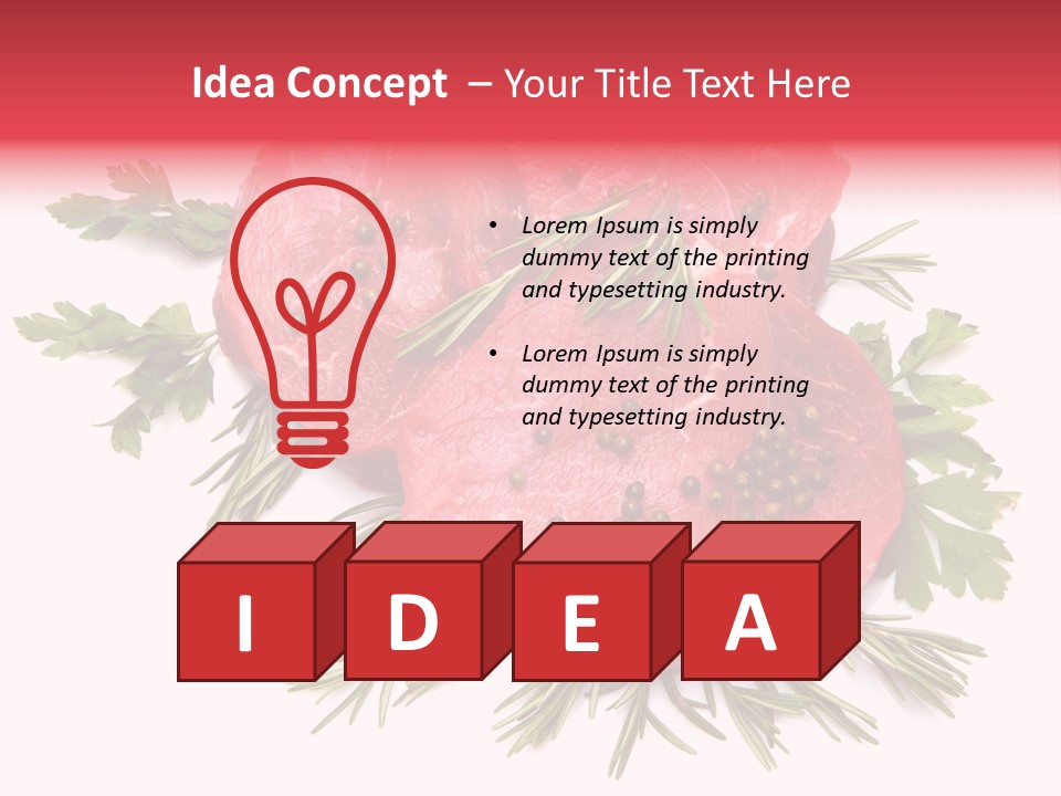 Red Closeup Tender PowerPoint Template