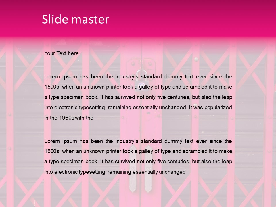 Metal Door Design PowerPoint Template