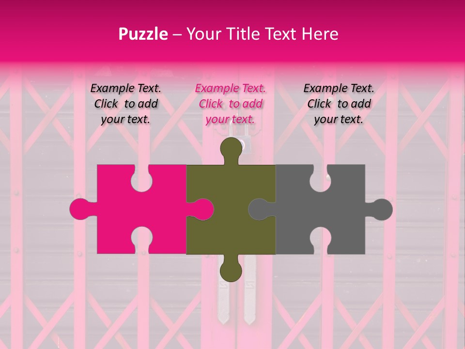 Metal Door Design PowerPoint Template