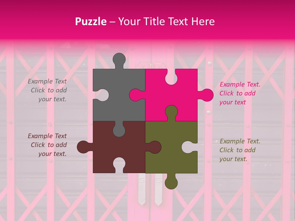 Metal Door Design PowerPoint Template