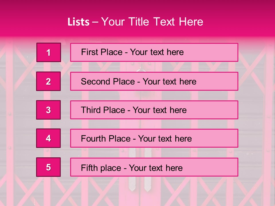 Metal Door Design PowerPoint Template