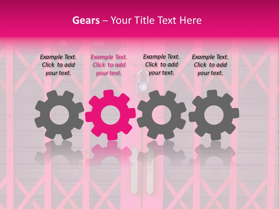 Metal Door Design PowerPoint Template