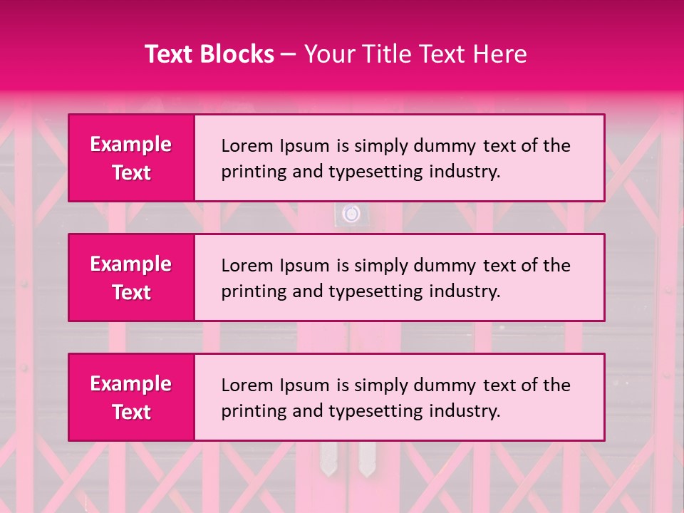 Metal Door Design PowerPoint Template