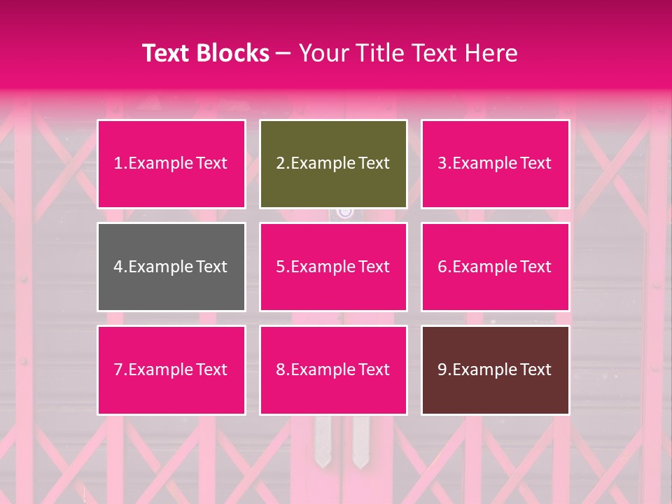 Metal Door Design PowerPoint Template