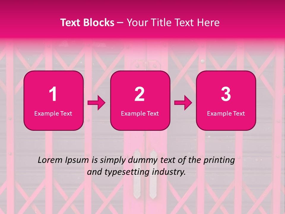 Metal Door Design PowerPoint Template