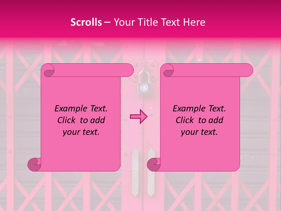 Metal Door Design PowerPoint Template
