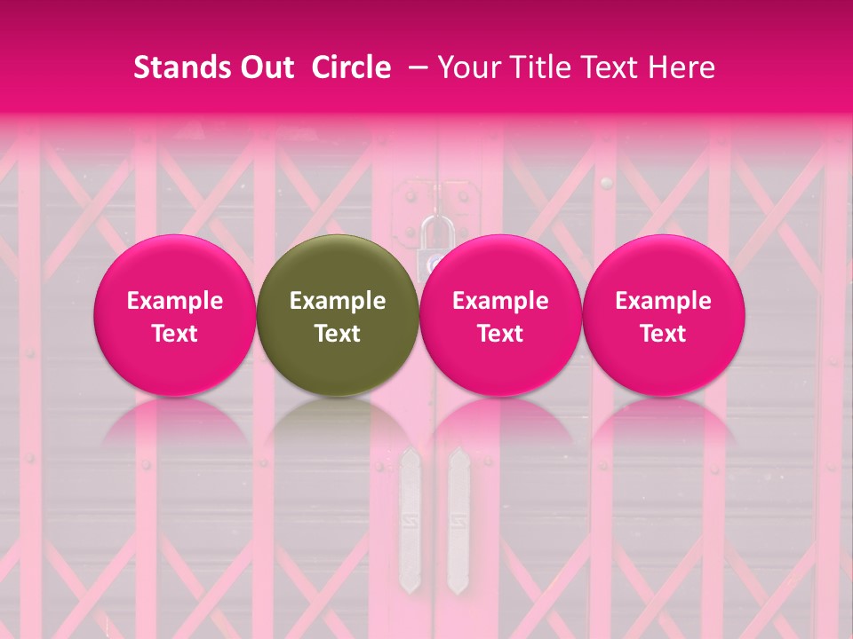 Metal Door Design PowerPoint Template