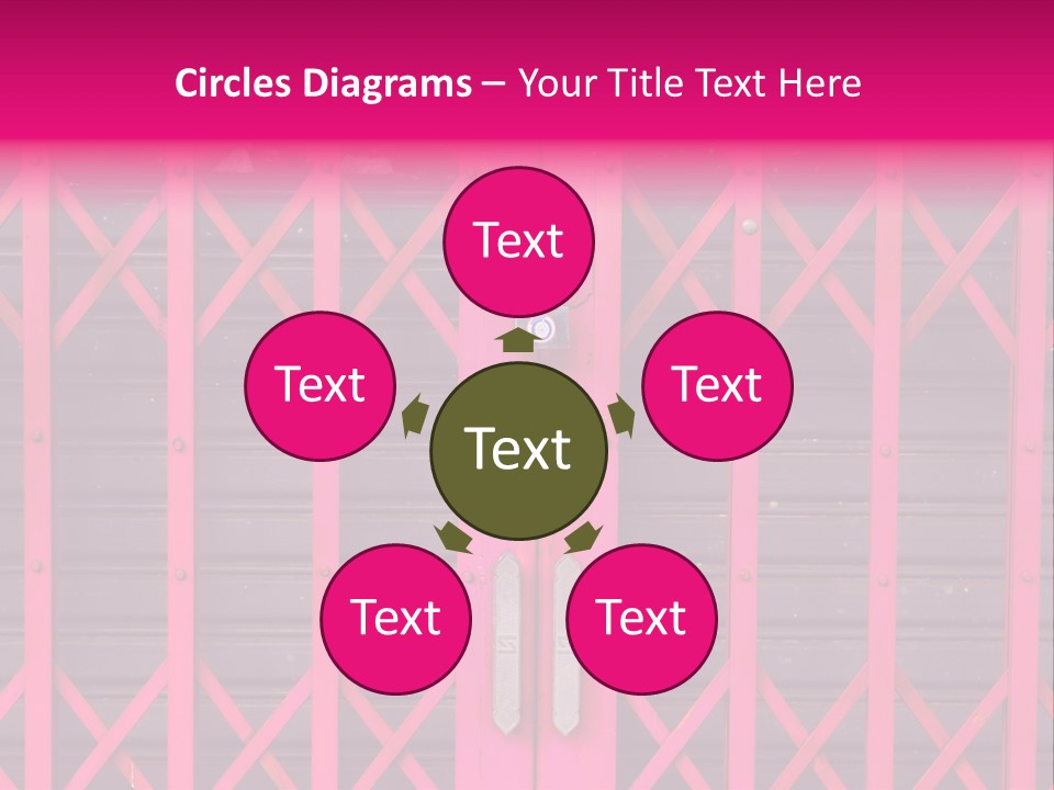 Metal Door Design PowerPoint Template