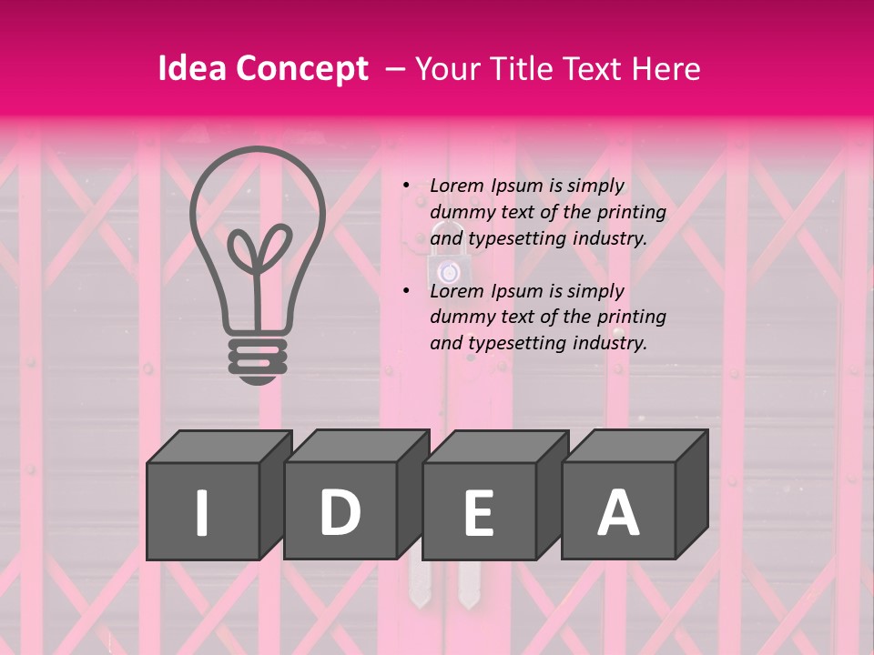 Metal Door Design PowerPoint Template