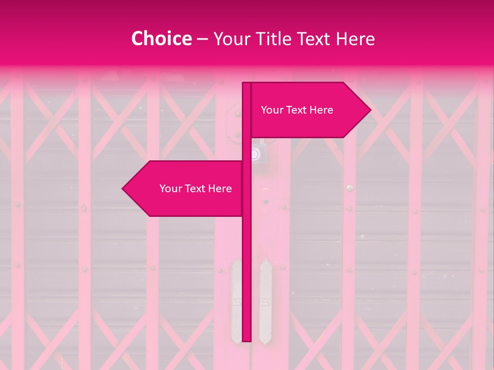 Metal Door Design PowerPoint Template