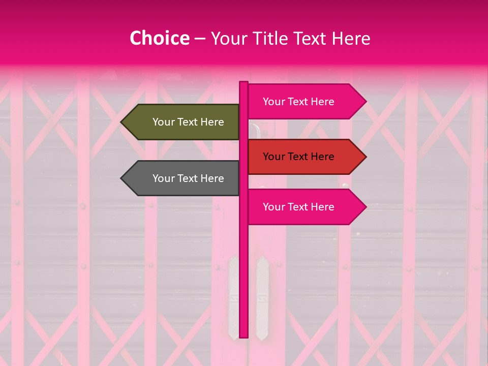 Metal Door Design PowerPoint Template