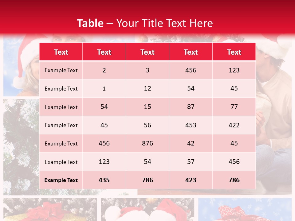 Christmas Tree With Couple PowerPoint Template