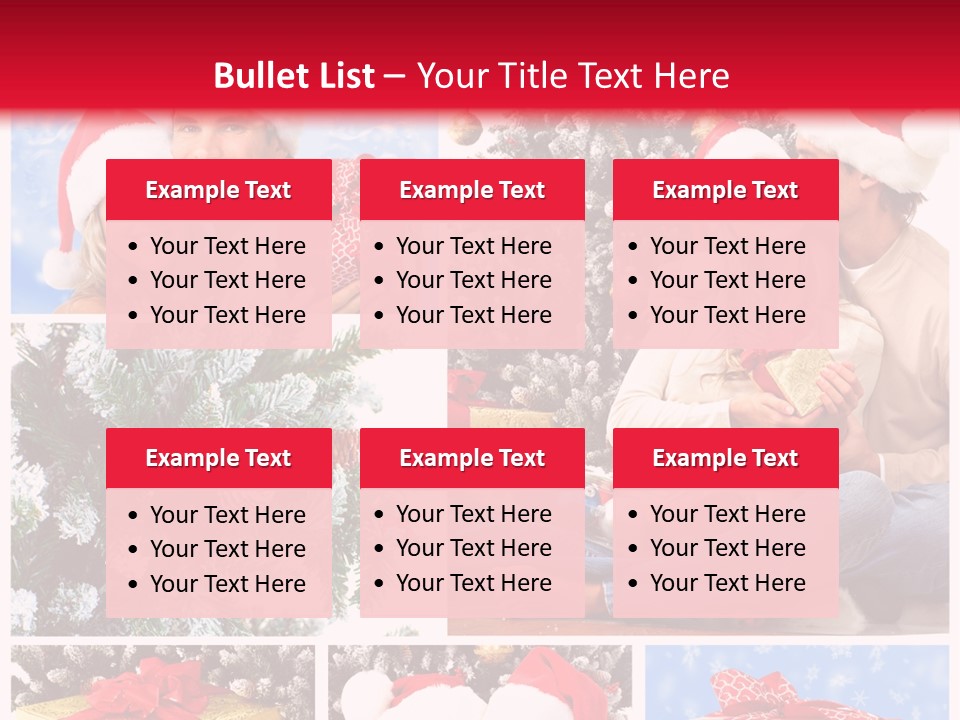 Christmas Tree With Couple PowerPoint Template