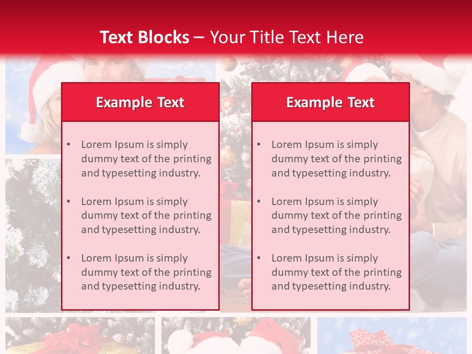 Christmas Tree With Couple PowerPoint Template