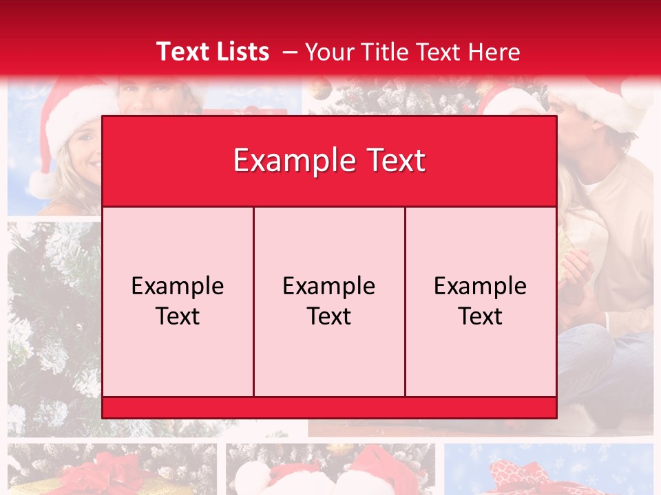 Christmas Tree With Couple PowerPoint Template