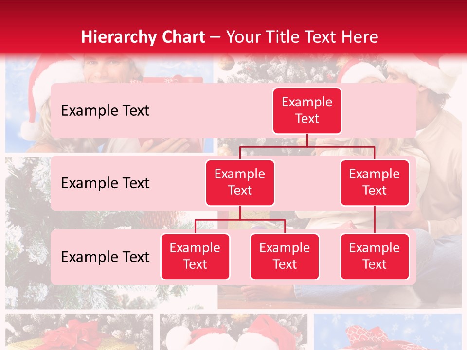Christmas Tree With Couple PowerPoint Template
