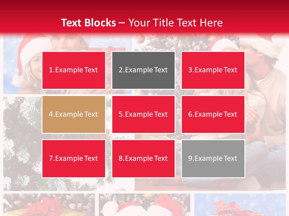 Christmas Tree With Couple PowerPoint Template