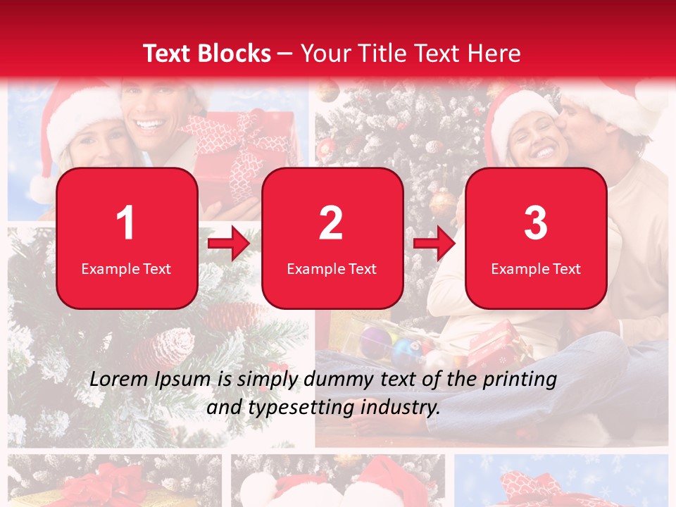 Christmas Tree With Couple PowerPoint Template