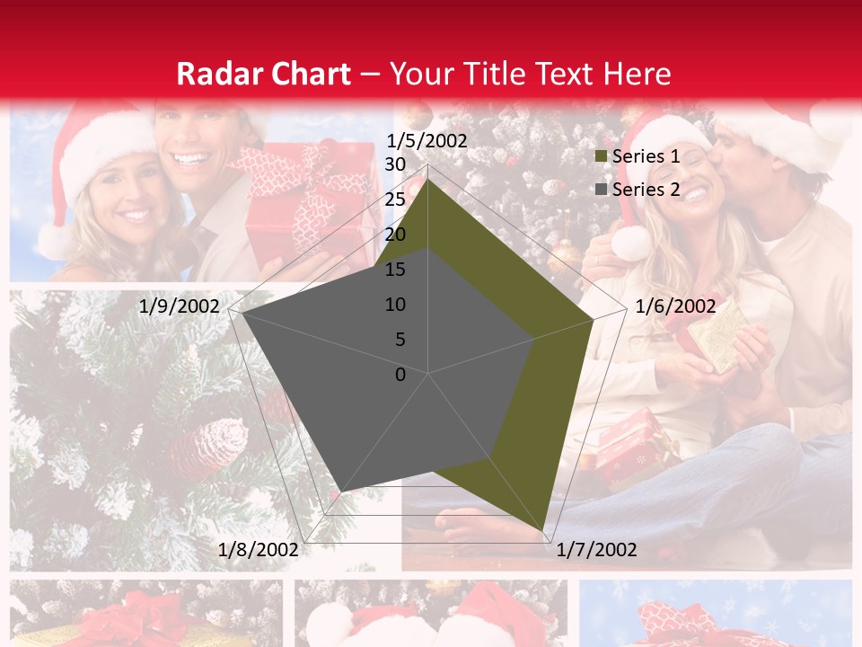 Christmas Tree With Couple PowerPoint Template