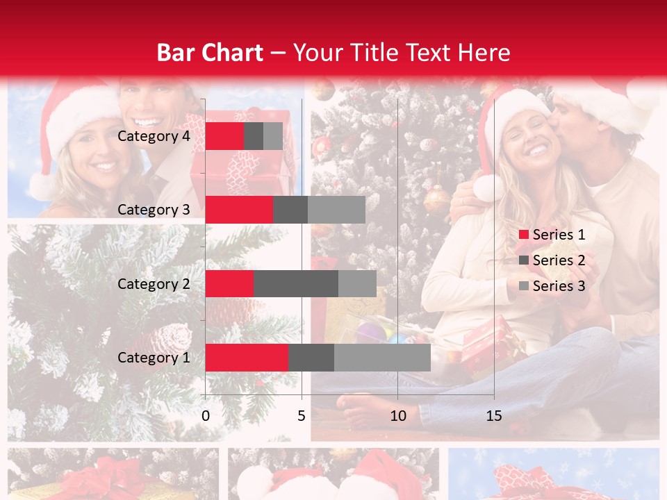 Christmas Tree With Couple PowerPoint Template