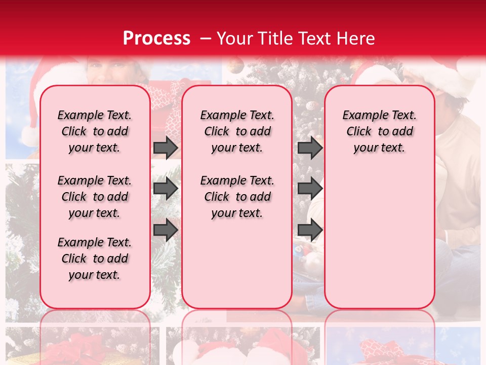 Christmas Tree With Couple PowerPoint Template