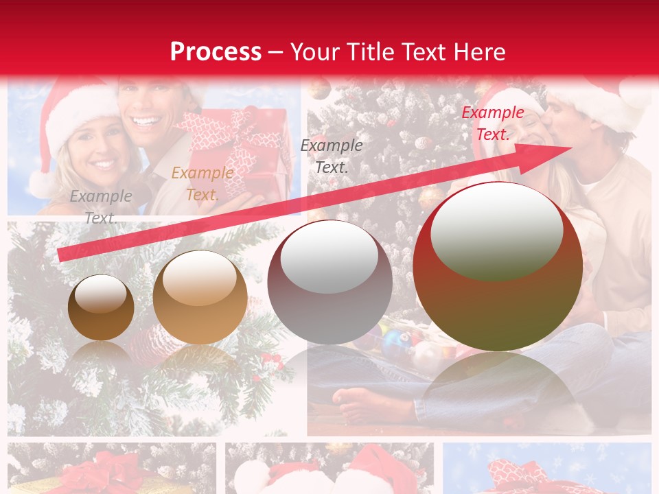 Christmas Tree With Couple PowerPoint Template